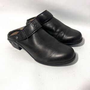Ariat Mules Womens 7.5 Black Leather Slip‎ On Round Toe Boots Western Casual